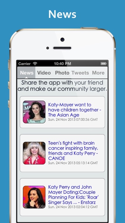 Celebrity App - Katy Perry edition screenshot-3