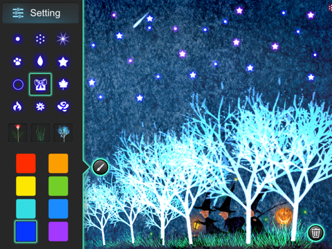 Glow Doodle !! - Paint, Draw and Sketch with Sparkle Glowing Particles screenshot 4