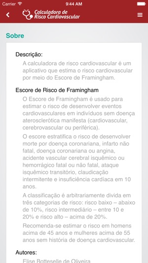 Calculadora de Risco Cardiovascular - TelessaúdeRS(圖2)-速報App