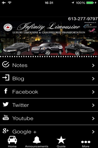 Infinity Limousine App screenshot 2