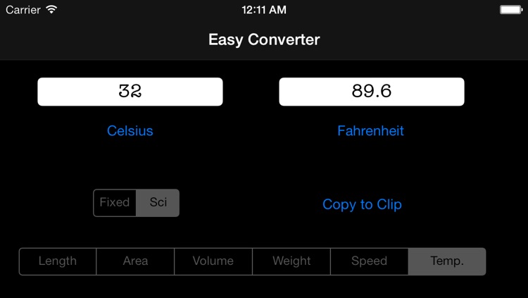 Easy Converter Free - universal unit convert ( length, area, volume, speed, weight, temperature )