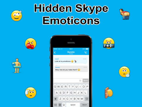Secret Smileys for Skype - Hidden Emoticons for Skype Chat - Emoji ipad ekran görüntüleri