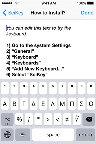 SciKey - Scientific Keyboard screenshot 3