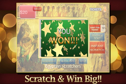 Jackpot Lotto Scratchers - Lucky Party, Egyptian, Texas, Beach & Grand Prix Edition Magic Lottery screenshot 2