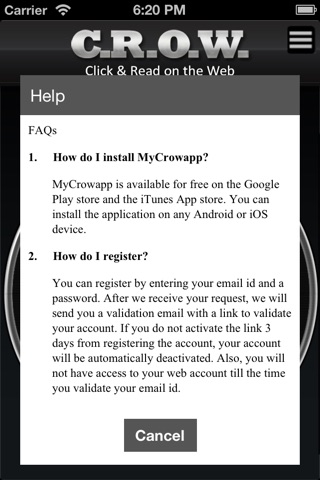 MyCrowApp screenshot 3