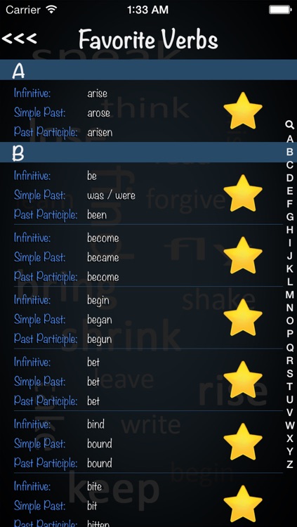 Irregular Verbs Dictionary Lite screenshot-3