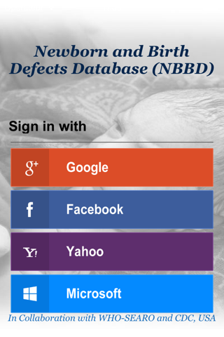 Newborn and Birth Defects Database (NBBD) screenshot 2