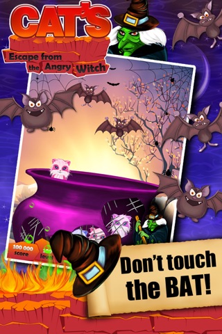 Cat's Escape from the Angry Witch ~ A Funny Interactive Free Game for the Hole Family screenshot 4