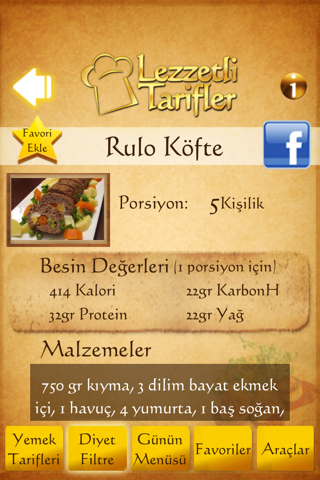 Yemek Tarifleri screenshot 2