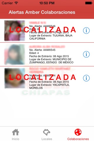 Alerta AMBER Chiapas screenshot 3