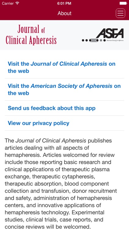 Journal of Clinical Apheresis screenshot-4