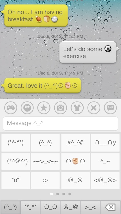 Aqua Emoji Keyboard – make emoticon smiley face in cute bubbles