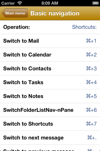 Shortcuts for Mac Outlook screenshot 4