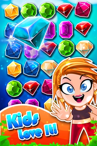 Jewel's Pop 2 Match-3 - diamond dream game and kids digger's mania hd free screenshot 2