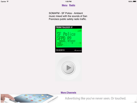 100-in-1 Internet Radio TV for iPad - BA.net screenshot 2
