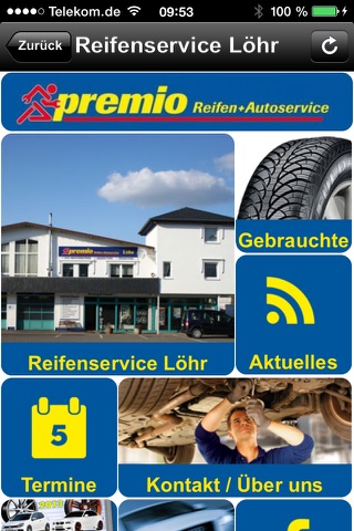 Mit der Premio App von Reifen Löhr erhalten Sie alle wichtigen Infos und Angebot rund um unseren Auto- und Reifenservice auf Ihr Smartphone screenshot 4
