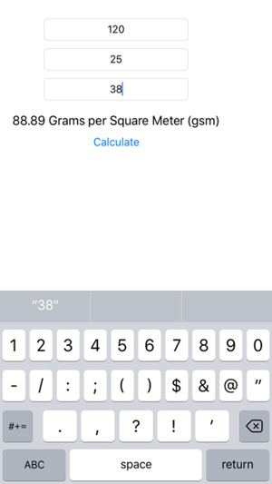 MWeight to GSM