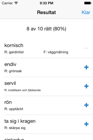 Ordförståelse screenshot 3