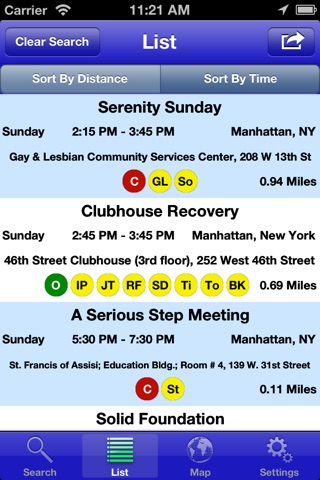 NY NA Meetings screenshot 3