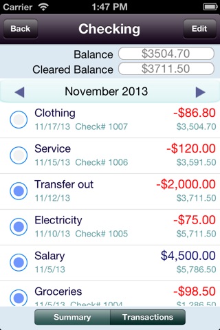 iAccount - Checkbook, Spending, Income and Accounts Tracker screenshot 4