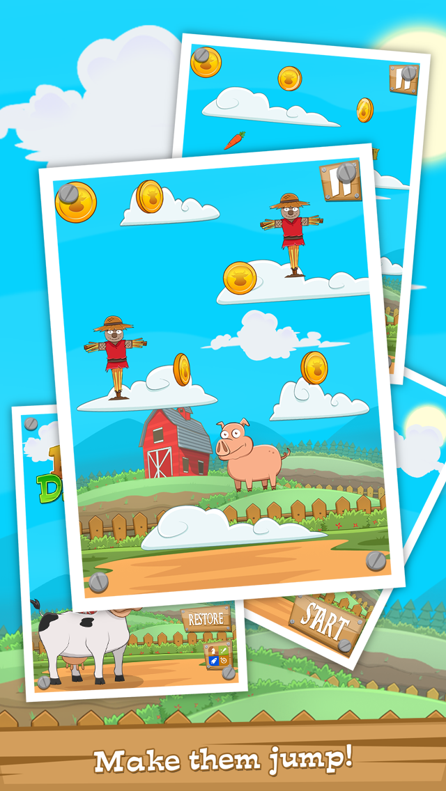 How to cancel & delete Farm Day Jump FREE - Featuring Cow, Pig, Chicken and Friends! from iphone & ipad 1
