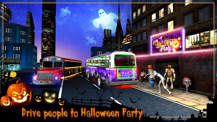 Halloween Party Bus Driver 3D