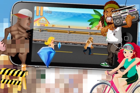 A Censored Streaker Blitz HD - Catch the University Kid Mania on the Angry Beach Summer Run - FREE Adventure Game screenshot 4