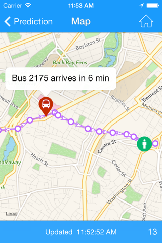 Where's my MBTA Bus? Lite screenshot 2