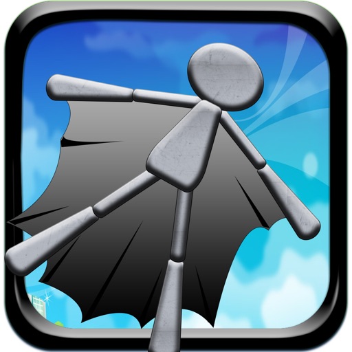 A Stickman Wingsuit Land or Die Action Game Icon