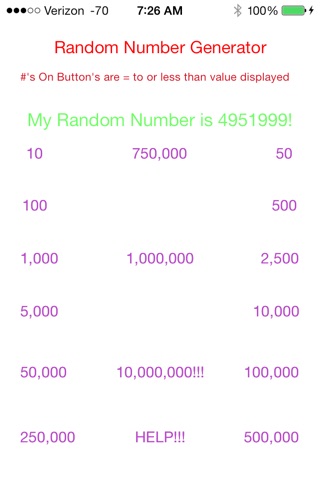 Extreme Random Number Generator screenshot 4