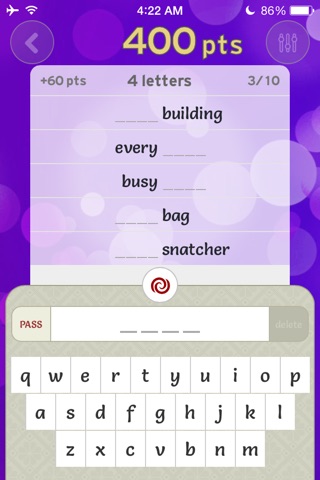 Word Clues - the fun "fill in the blank" word game screenshot 2