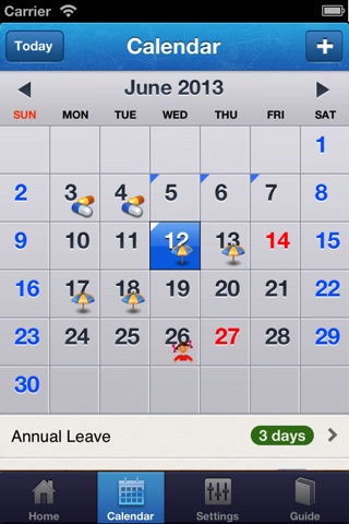 Leave Calendar screenshot 2