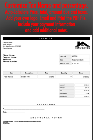 Simple Invoice Maker | Create PDF from your iPhone screenshot 2