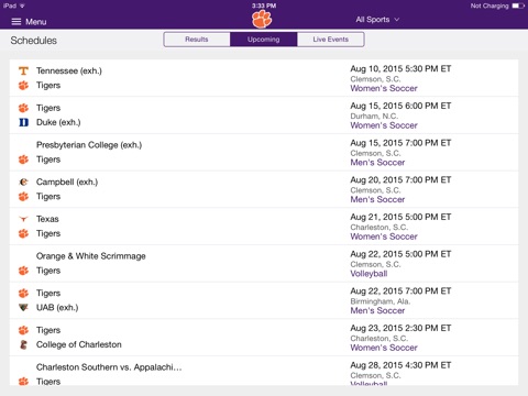 Clemson Tigers for iPad screenshot 3