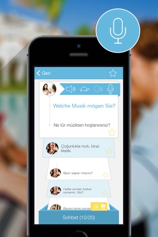 DuoSpeak German: Interactive Conversations - learn to speak a language - vocabulary lessons and audio phrases for travel, school, business and speaking fluently screenshot 3