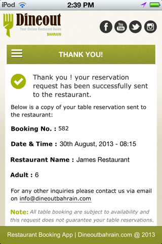 DineOutBahrain  Restaurant App screenshot 3