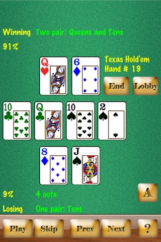 Headsup Poker Free (Hold'em, Blackjack, Omaha) screenshot 4