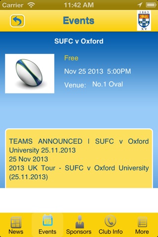 Sydney University Football Club screenshot 3