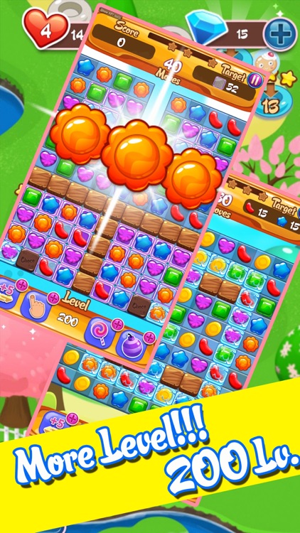 Sweet Jelly Fruit Garden mania : Match 3 Free Game