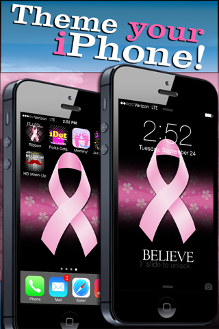 Pink Ribbon (Breast Cancer) Wallpaper FREE! - Backgrounds & Lockscreens screenshot 4