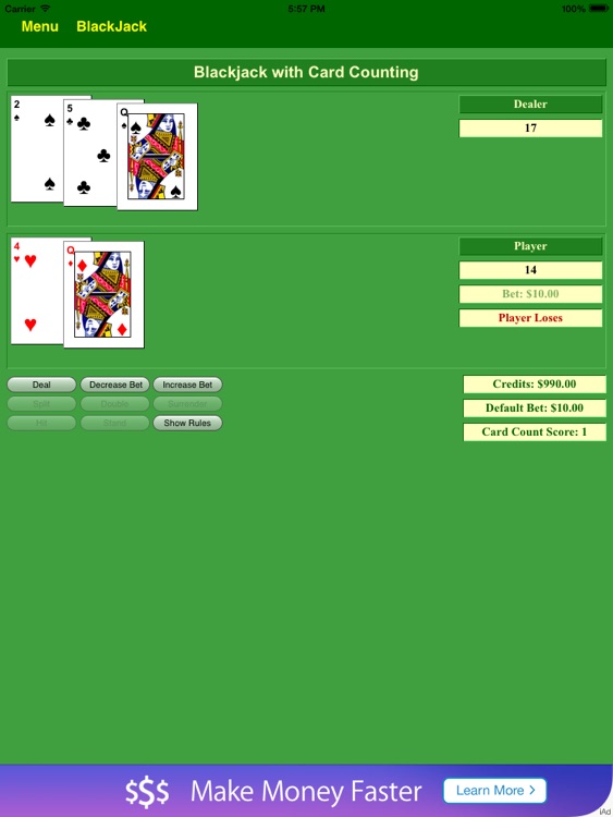 BlackJack Card Count Tutor Free - BA.net screenshot-3