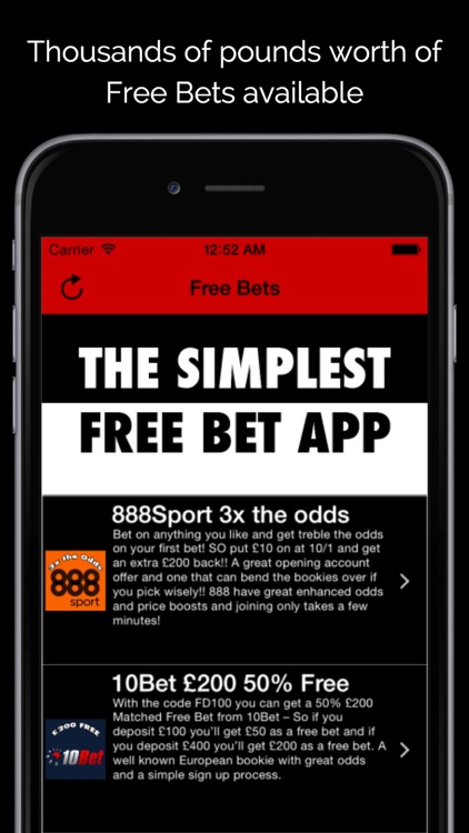 Free Bets , Free Bets , Free Bets - The Straightforward Free Bet App