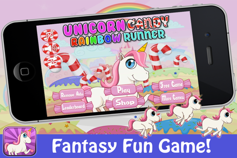 Unicorn Candy Rainbow Runner - Fun Running Game for Girls Free screenshot 3