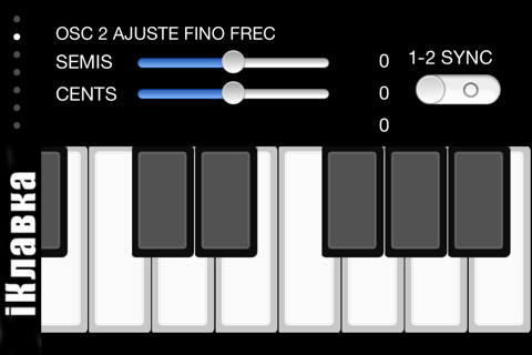 !iM: iKlavka, classic monophonic (two voice) sound synthesizer with full screen piano keyboard. Free version. screenshot 2