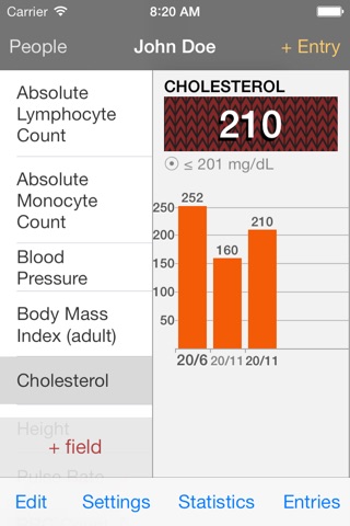 Monitor - Track Diabetes, Cholesterol, BMI & More screenshot 3