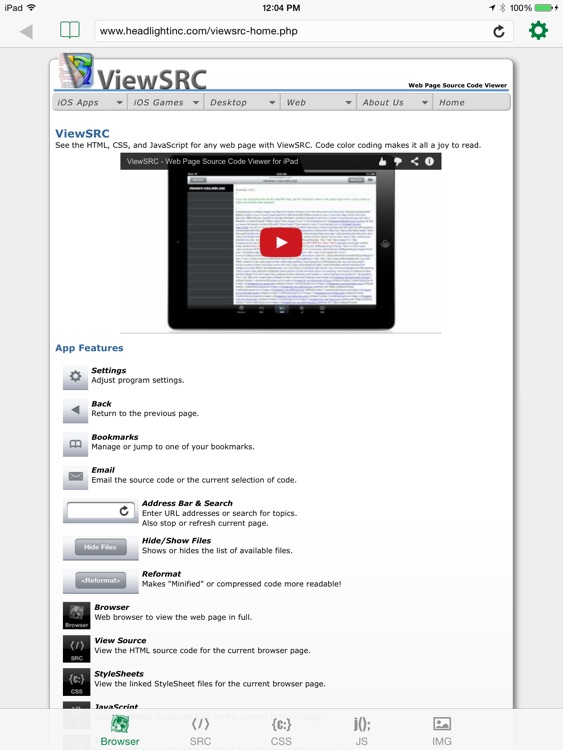 ViewSRC - Web Page Source Code Viewer