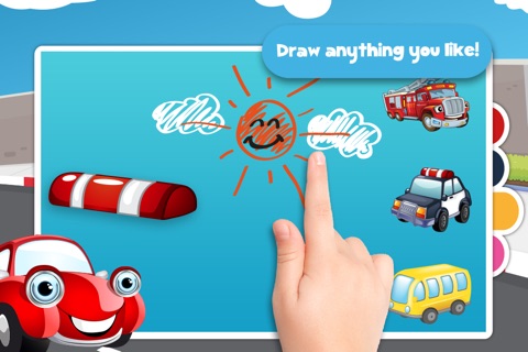Kids Puzzle Teach me Cars Cartoon: Learn how the cars drive, the planes fly and the trains ride screenshot 2