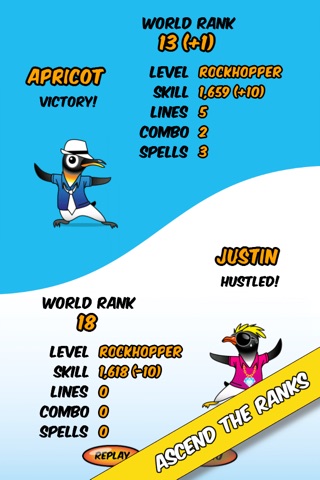 Penguin Hustle - addictive online falling blocks puzzle battle screenshot 4