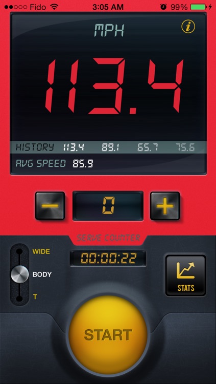 Tennis Serve Speed Radar Gun By CS SPORTS