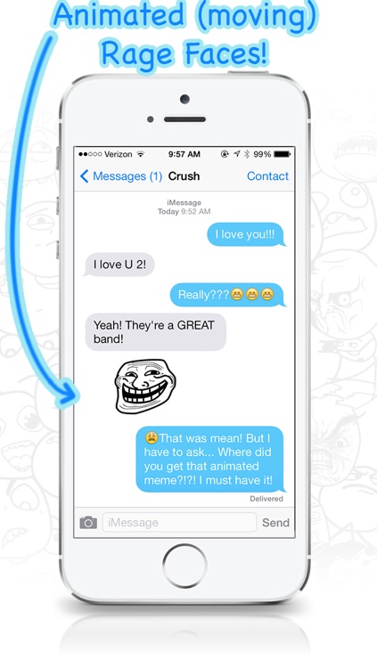 AniMeme - Animated Rage Faces Stickers for iOS7 iMessages